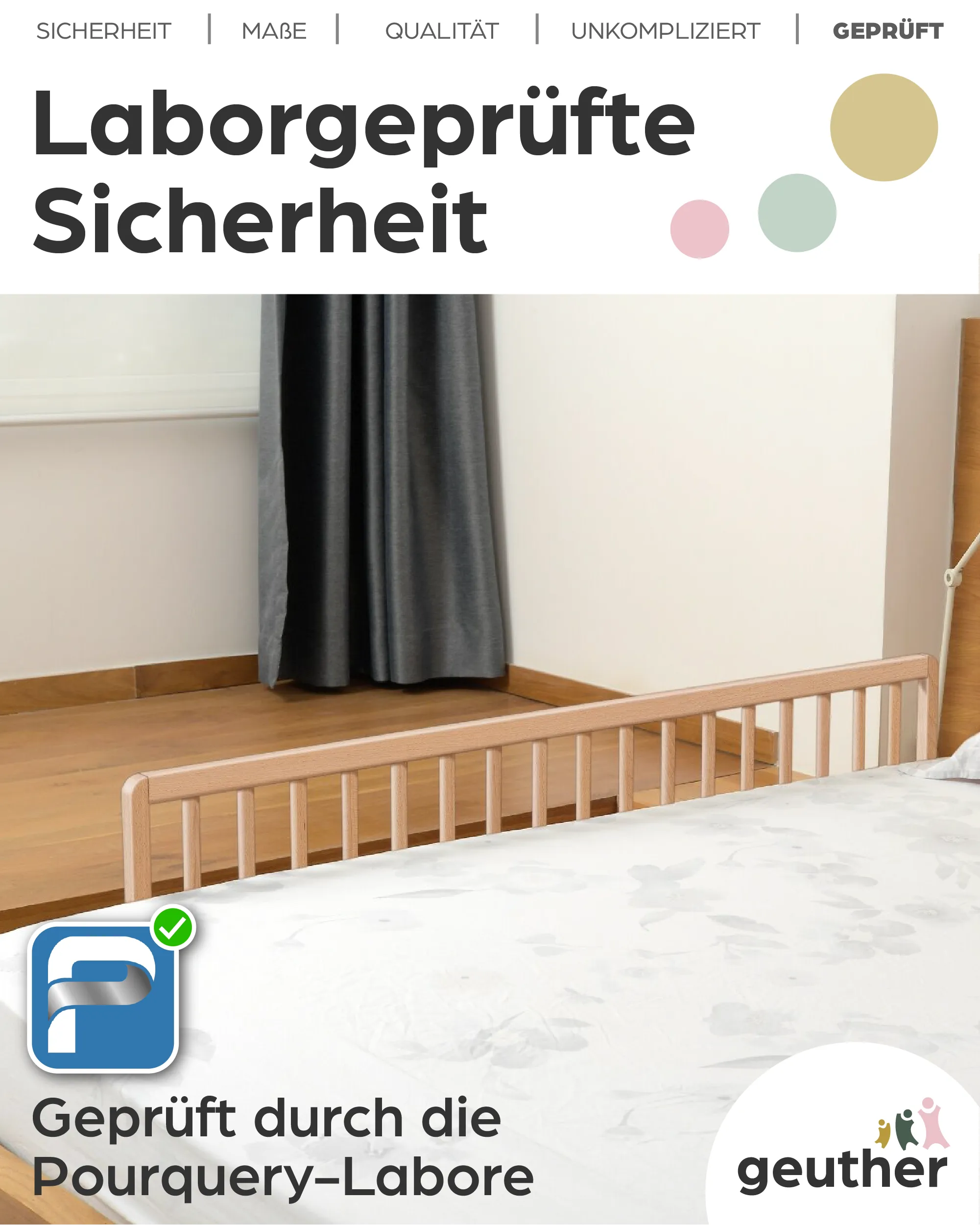 Bettschutzgitter in 110 cm