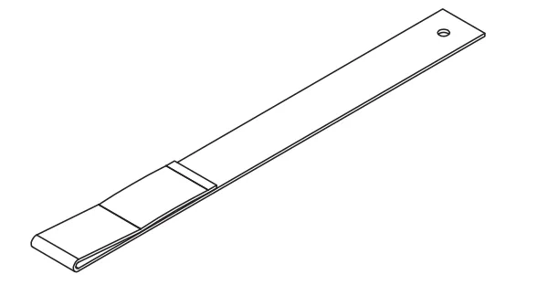 Ersatzteil Schrittgurt 244 mm beige konfektioniert