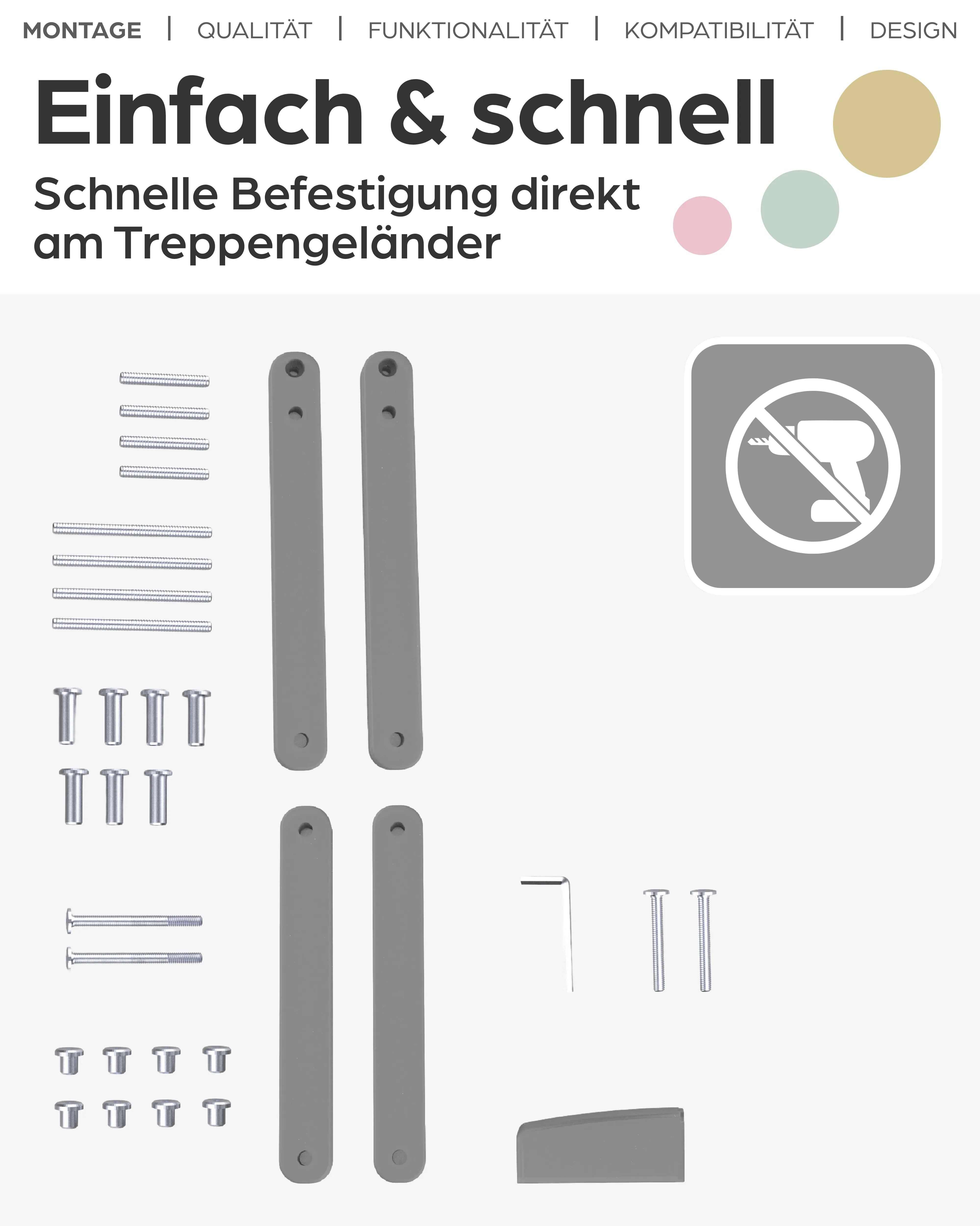 Zusatzklemmen 0036ZK+ für Treppengeländer