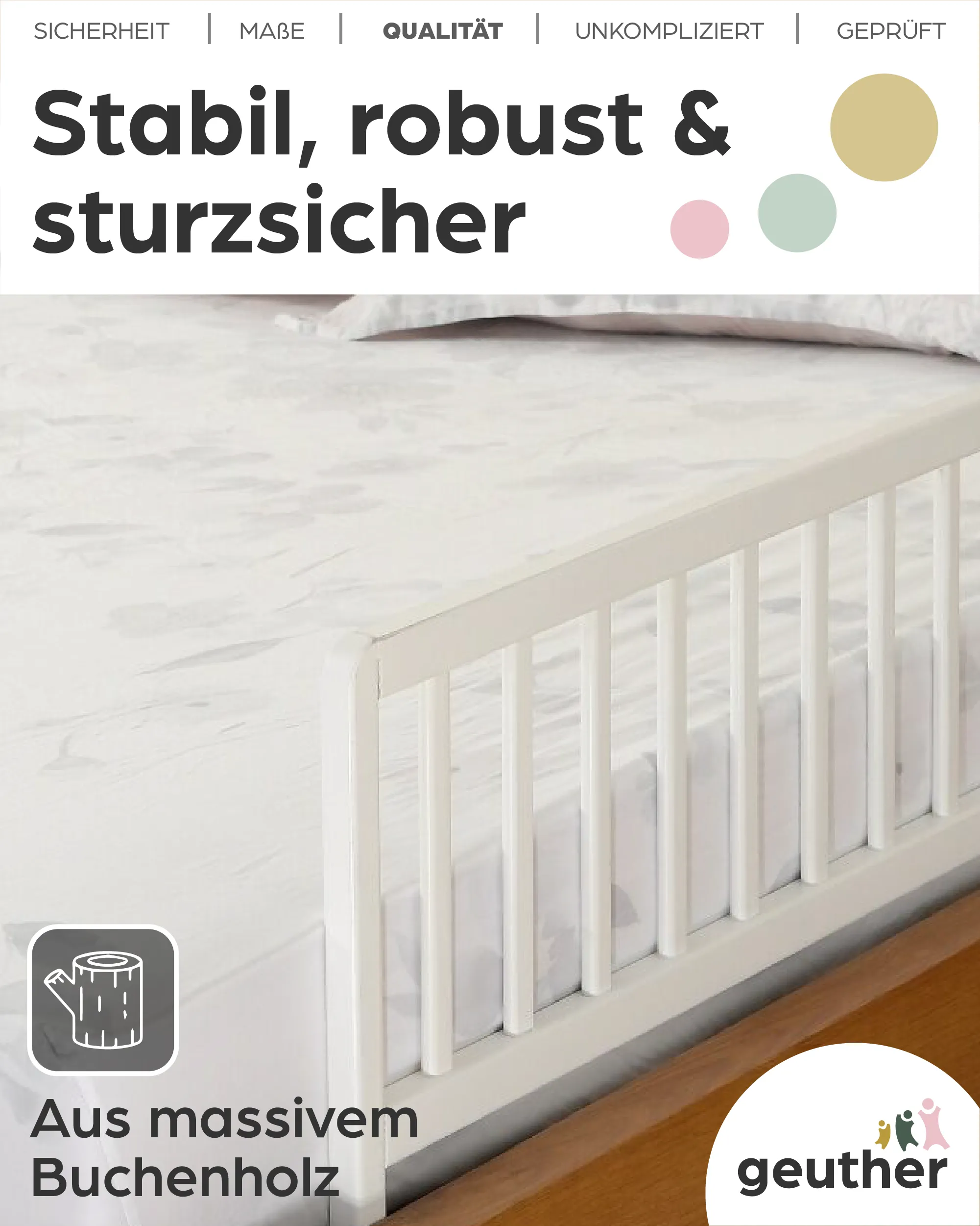 Bettschutzgitter in 90 cm