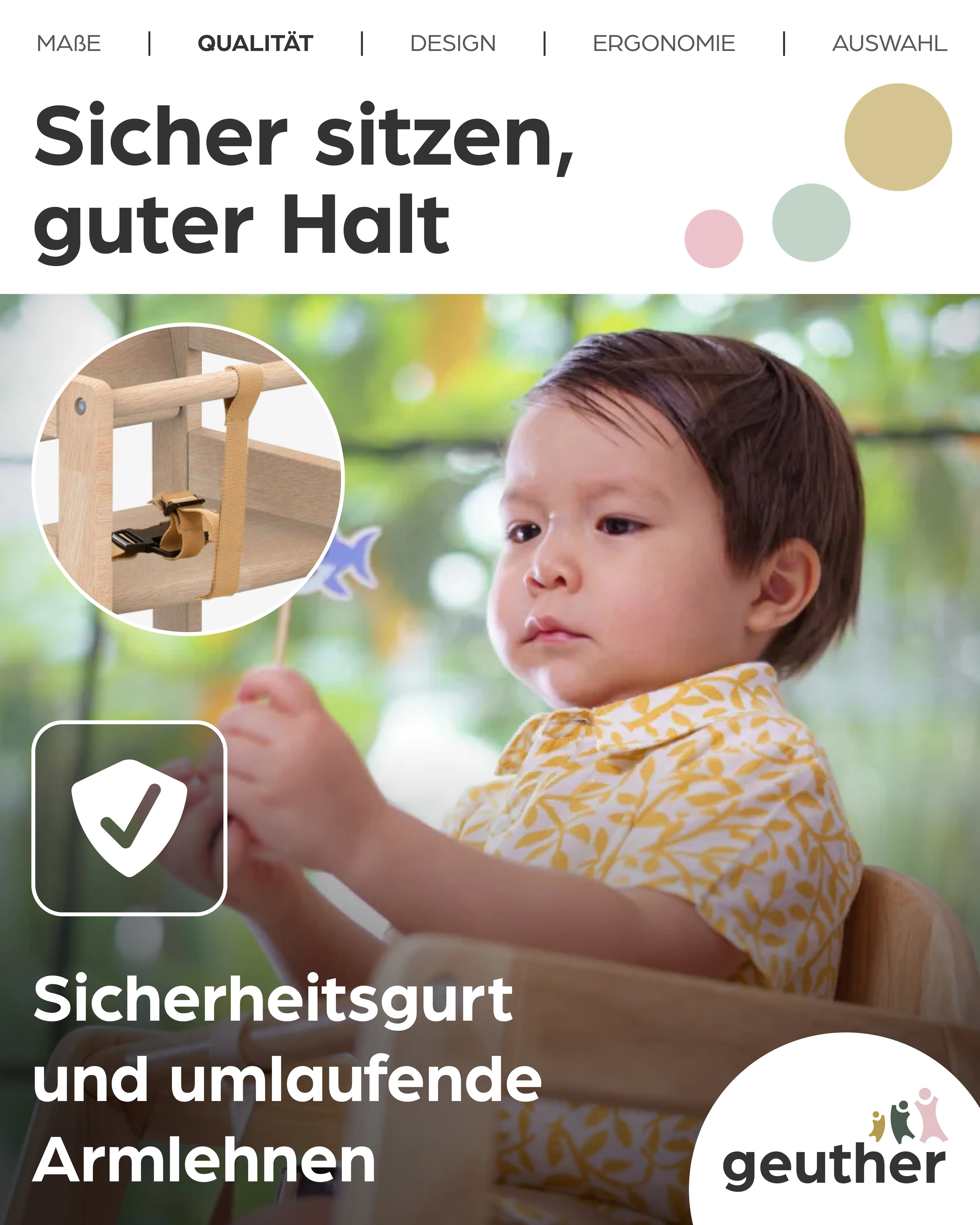 Emma - Stapelbarer Hochstuhl aus Holz