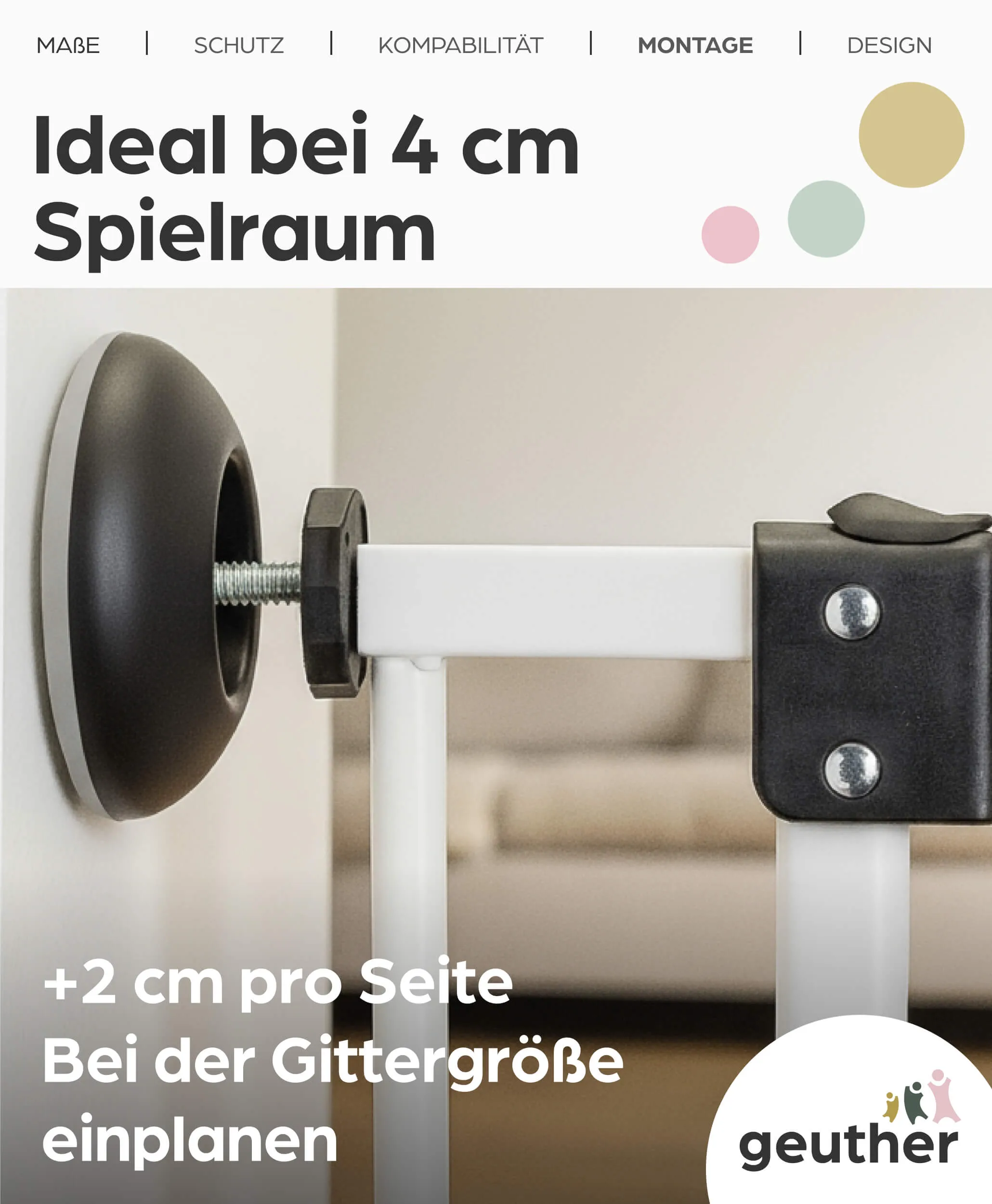 Wandschutzpads rund und eckig in schwarz