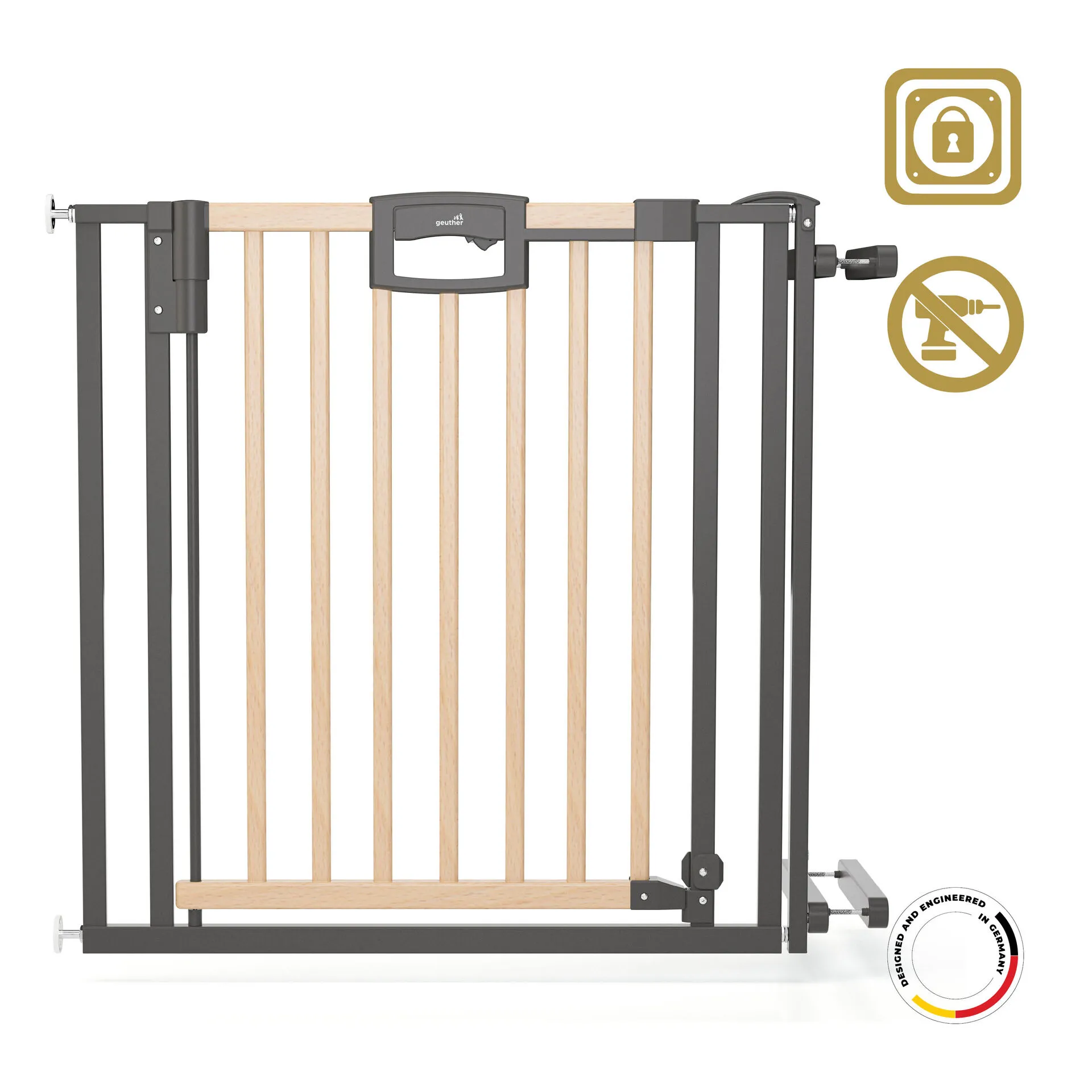 2793-_HI_02ZbRQr3x4BAN79 Tür- und Treppenschutzgitter Easylock Wood Plus (Ohne Bohren)