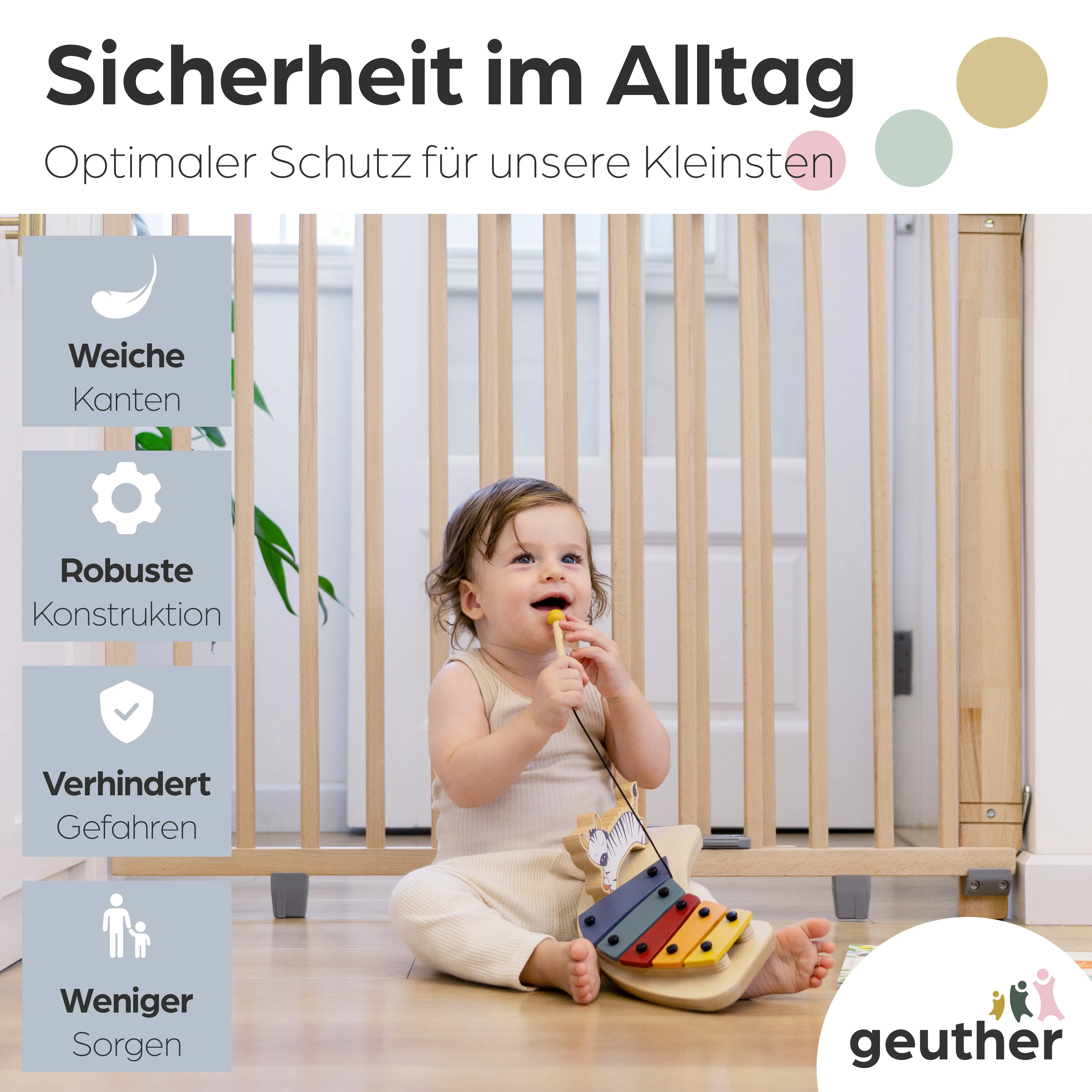 Türschutzgitter Oris (2734+) für Öffnungen von 78,5 cm - 133 cm aus Holz