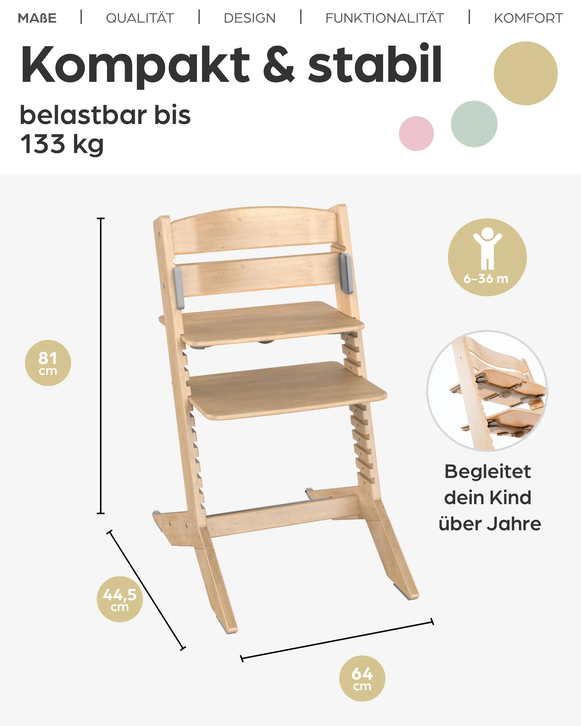 NALA - Baby- & Kinderhochstuhl aus Holz