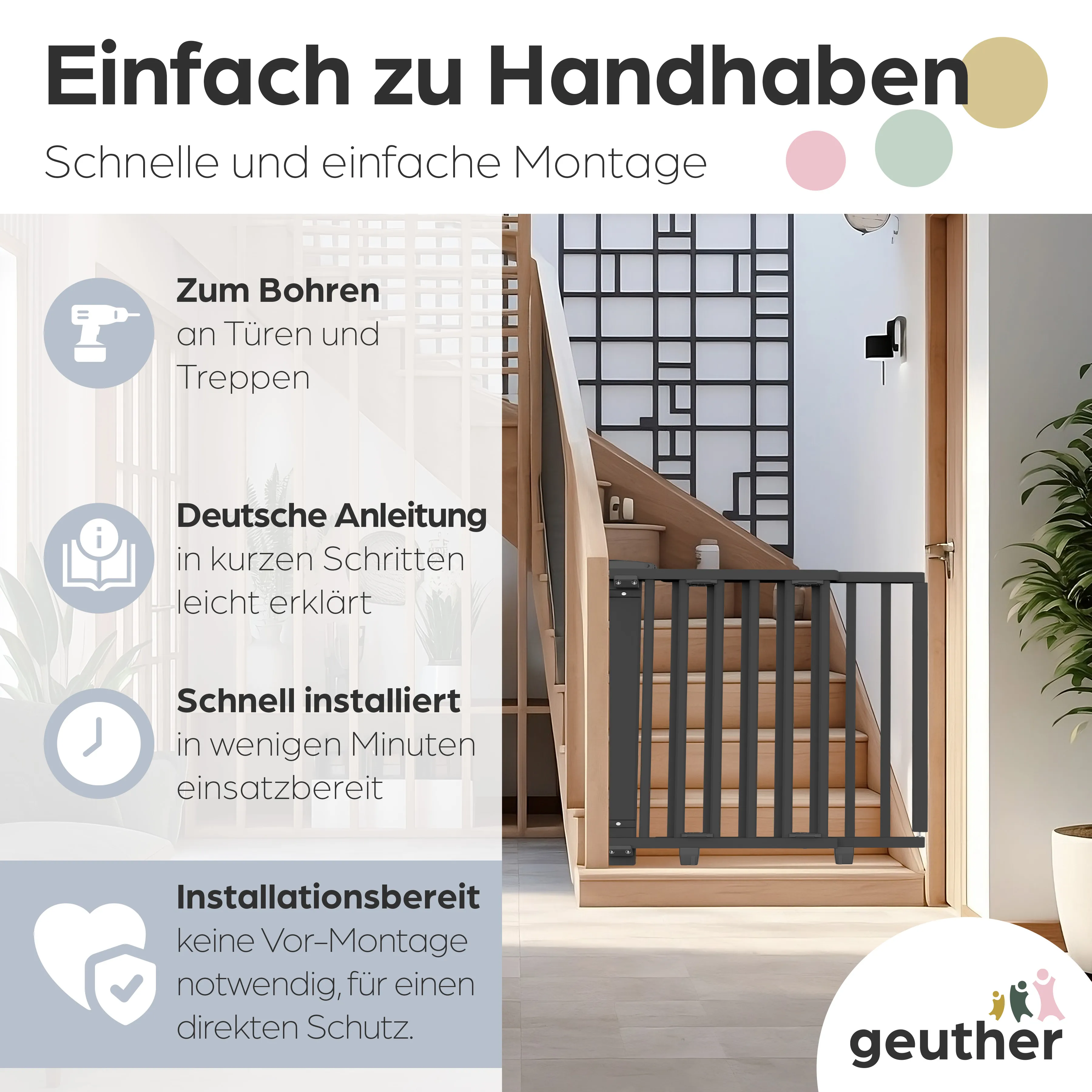 Türschutzgitter Oris (2734+) für Öffnungen von 78,5 cm - 133 cm aus Holz