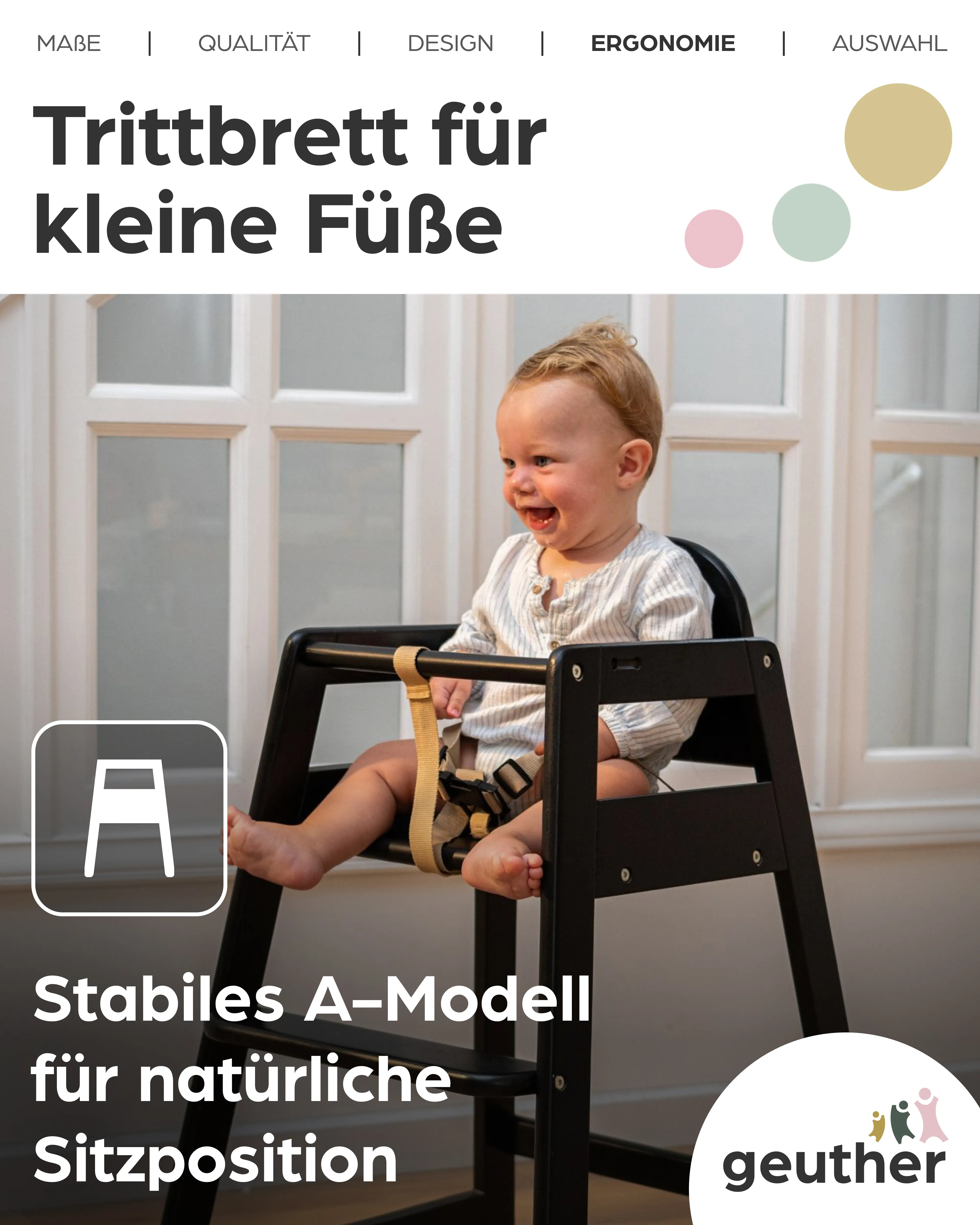 Emma - Stapelbarer Hochstuhl aus Holz