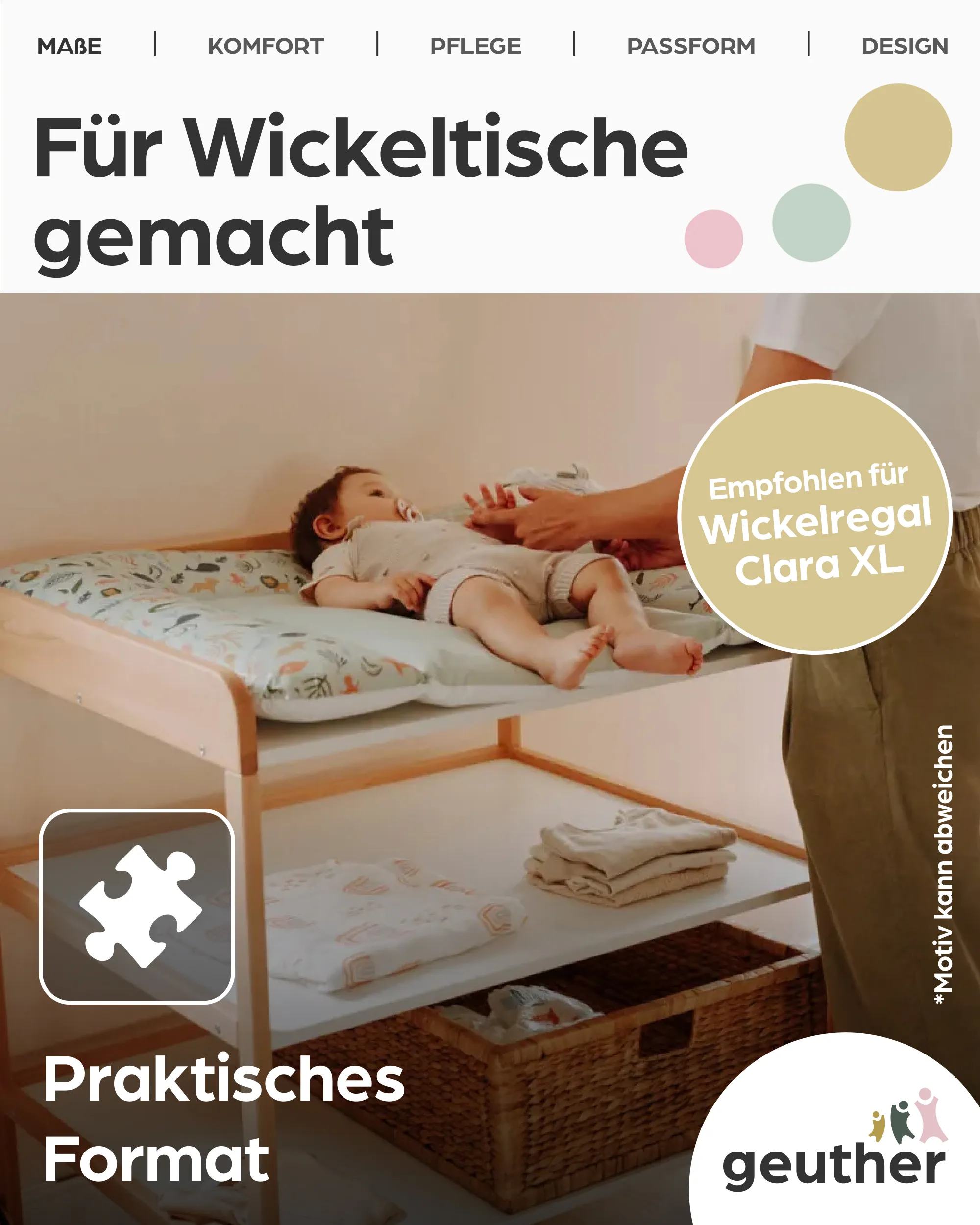 Wickelauflage "Lena" - 85x75cm