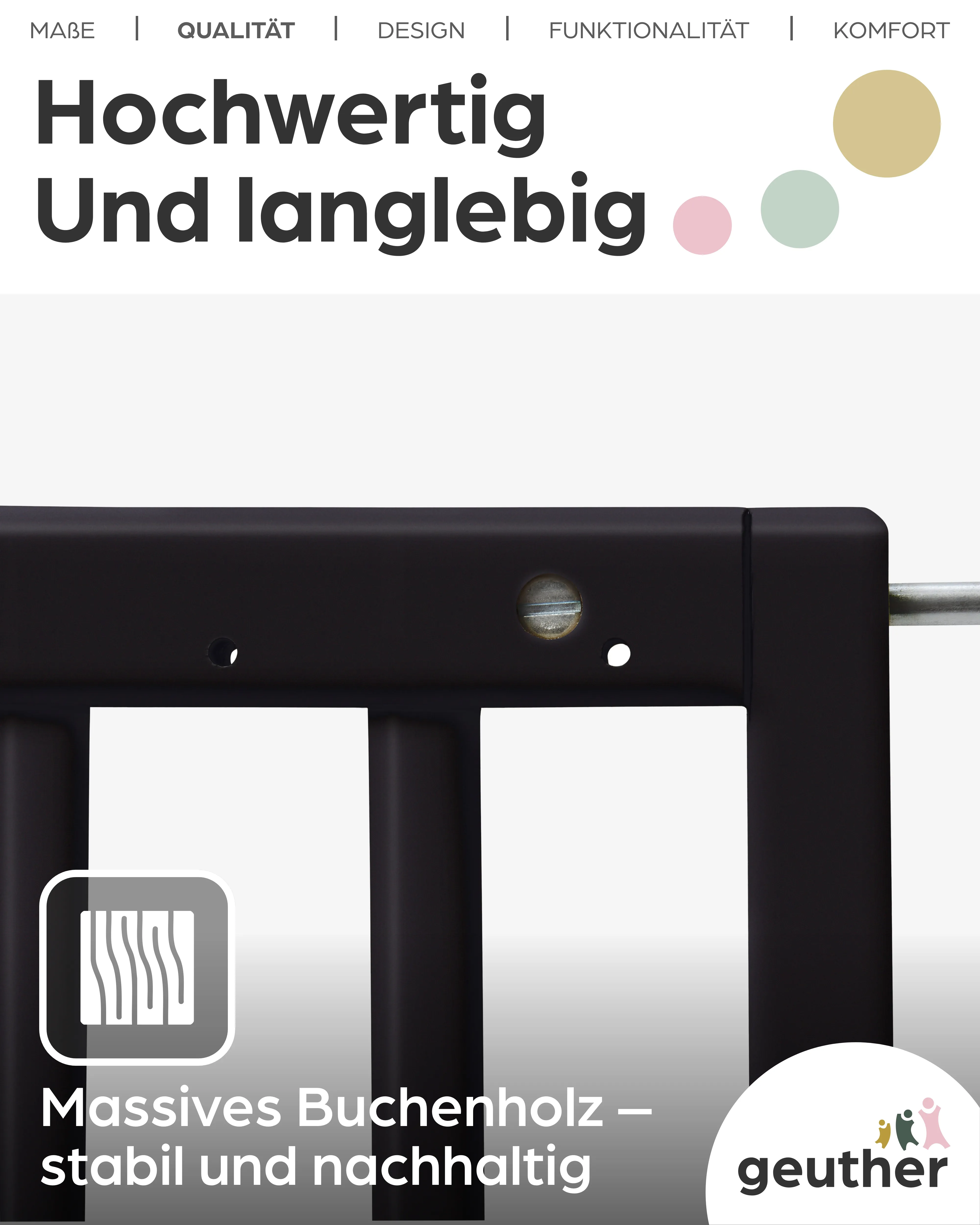 Tür- und Treppenschutzgitter Modilok für Öffnungen 63-103.5 cm aus Holz