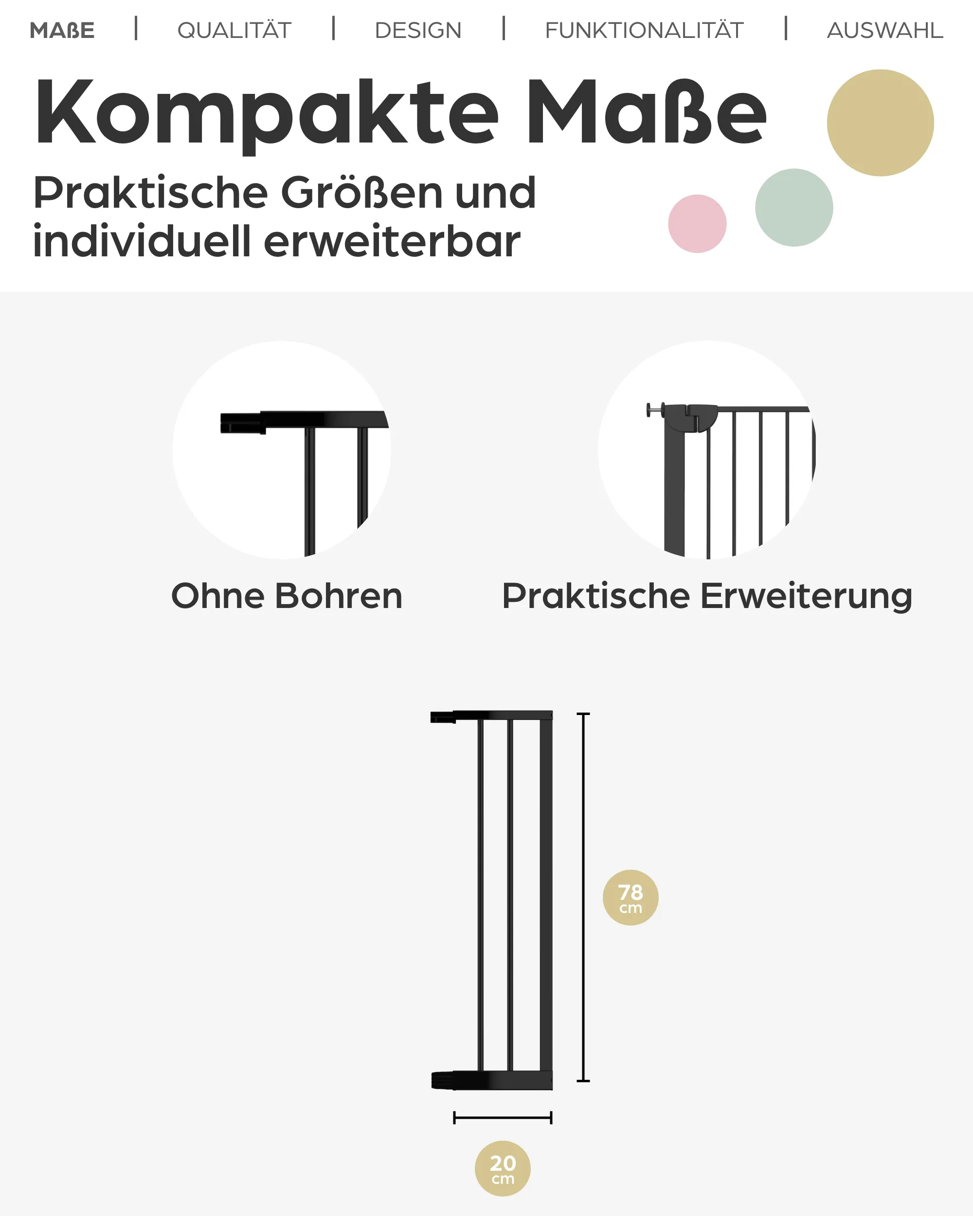 Verlängerung für Easylock mit FlatStep in Schwarz - 20cm