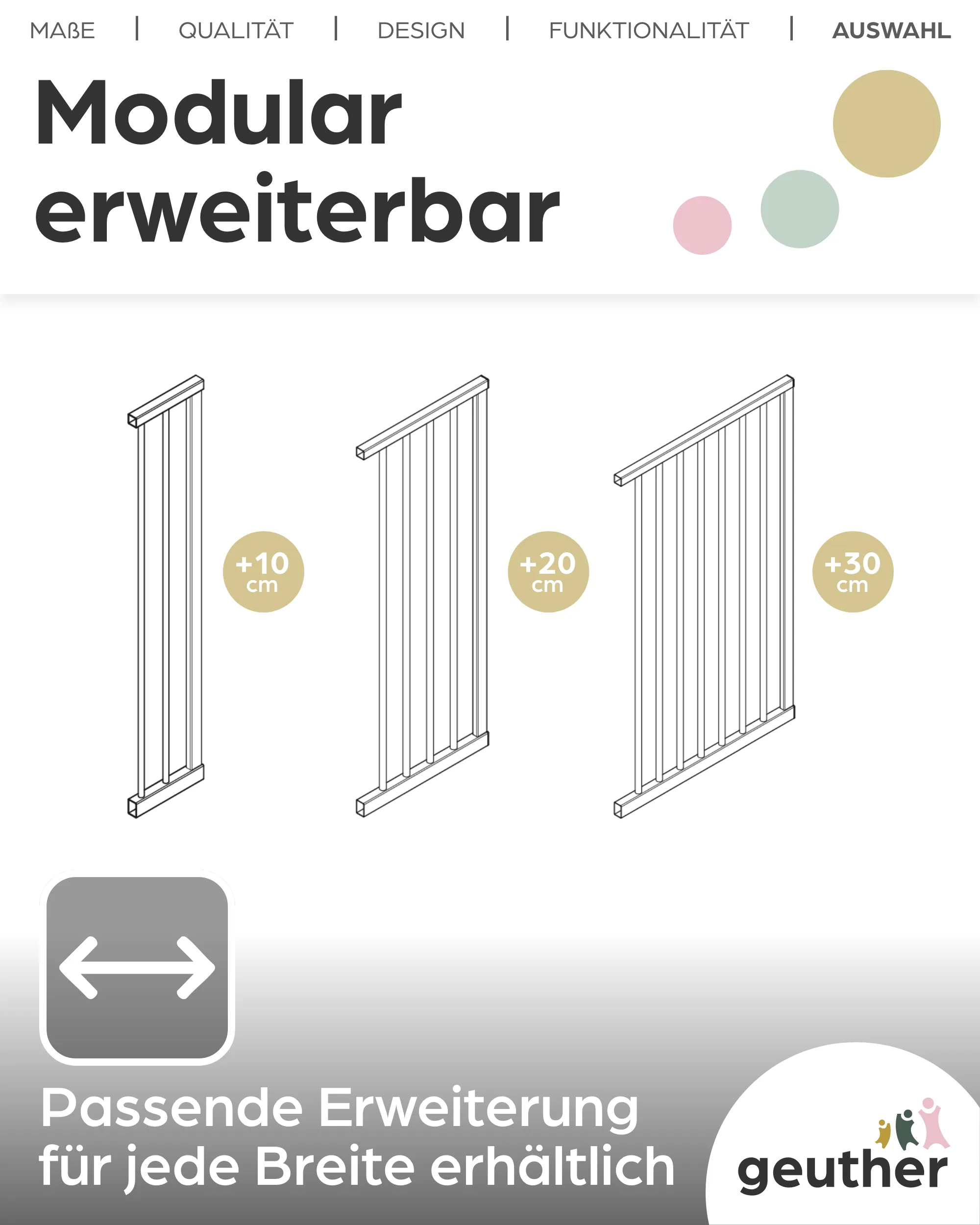 Verlängerung für Easylock mit FlatStep in Weiß - 30cm