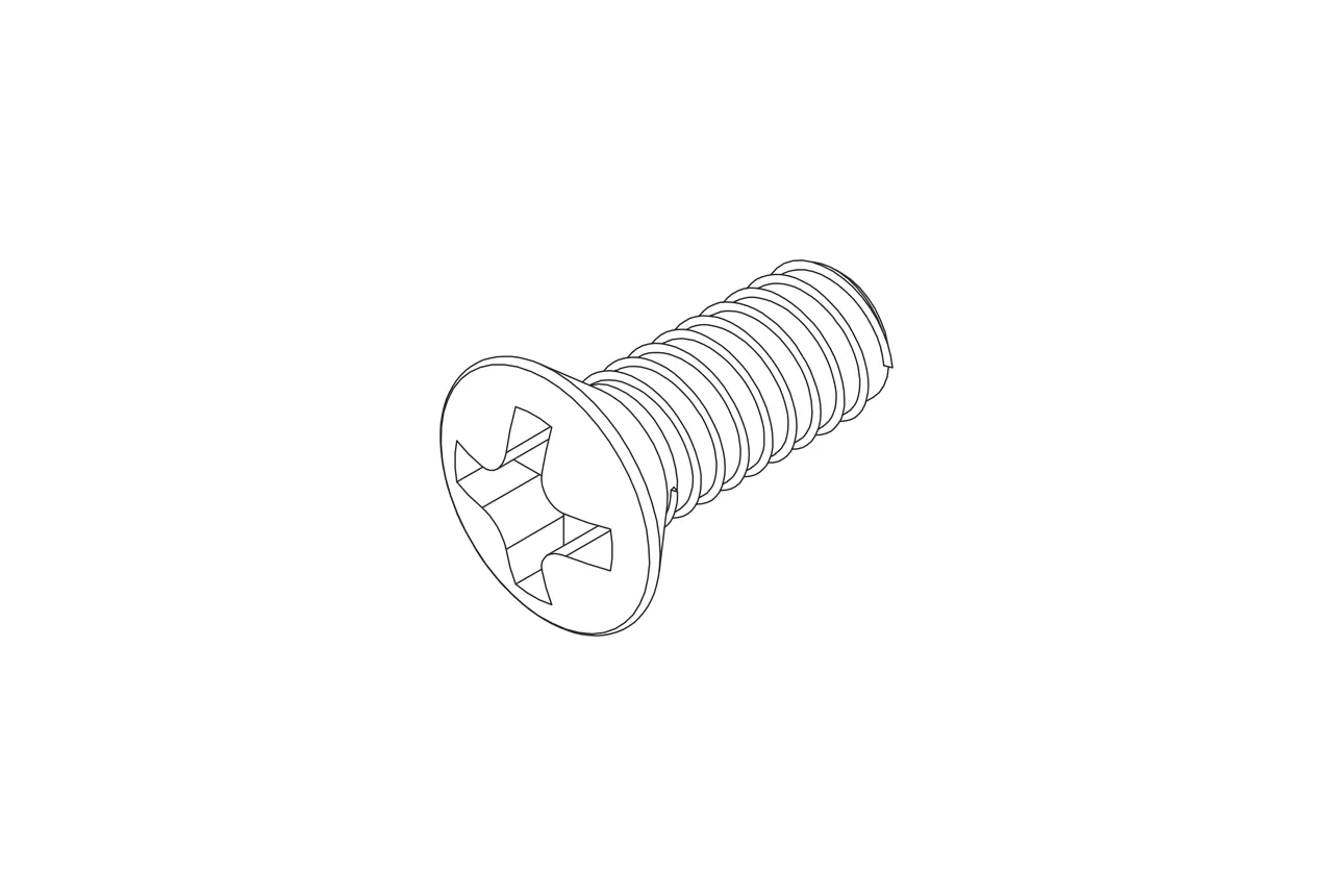 Ersatzteil M5x12 Linsensenk.weiß-verz