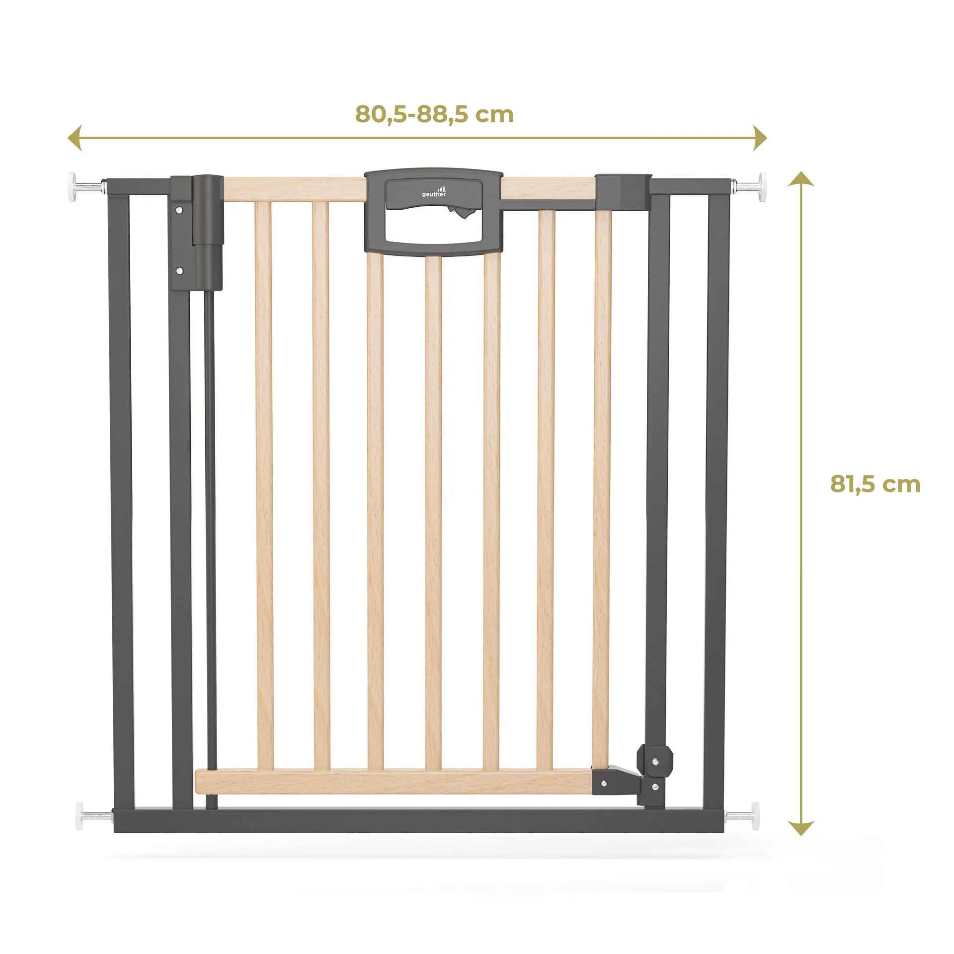 Tür- und Treppenschutzgitter Easylock Wood Plus (Ohne Bohren) (96,5 cm - 104,5 cm)