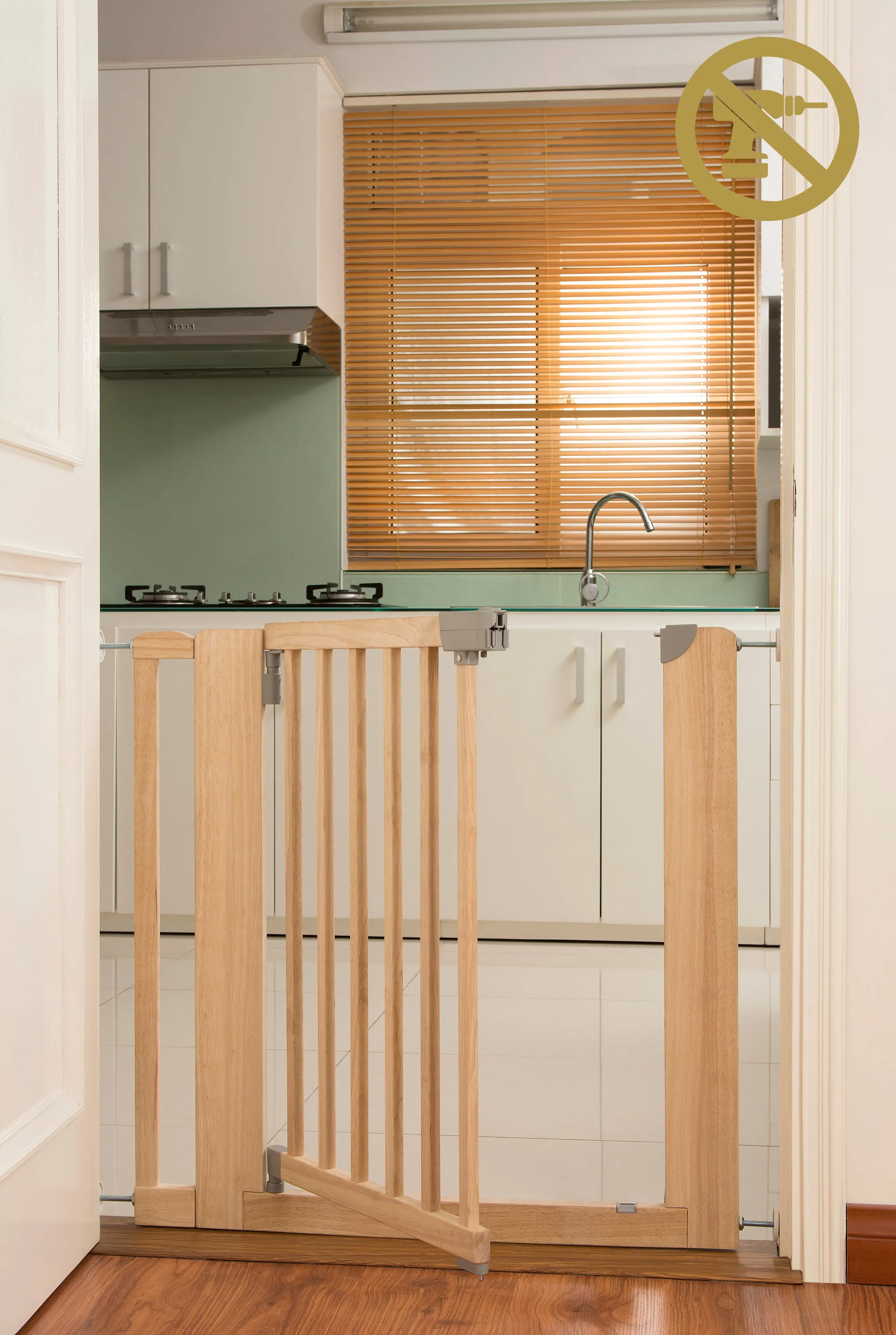 2712_door Türschutzgitter 2712 zum Klemmen für Öffnungen von 73.5-97 cm aus Holz