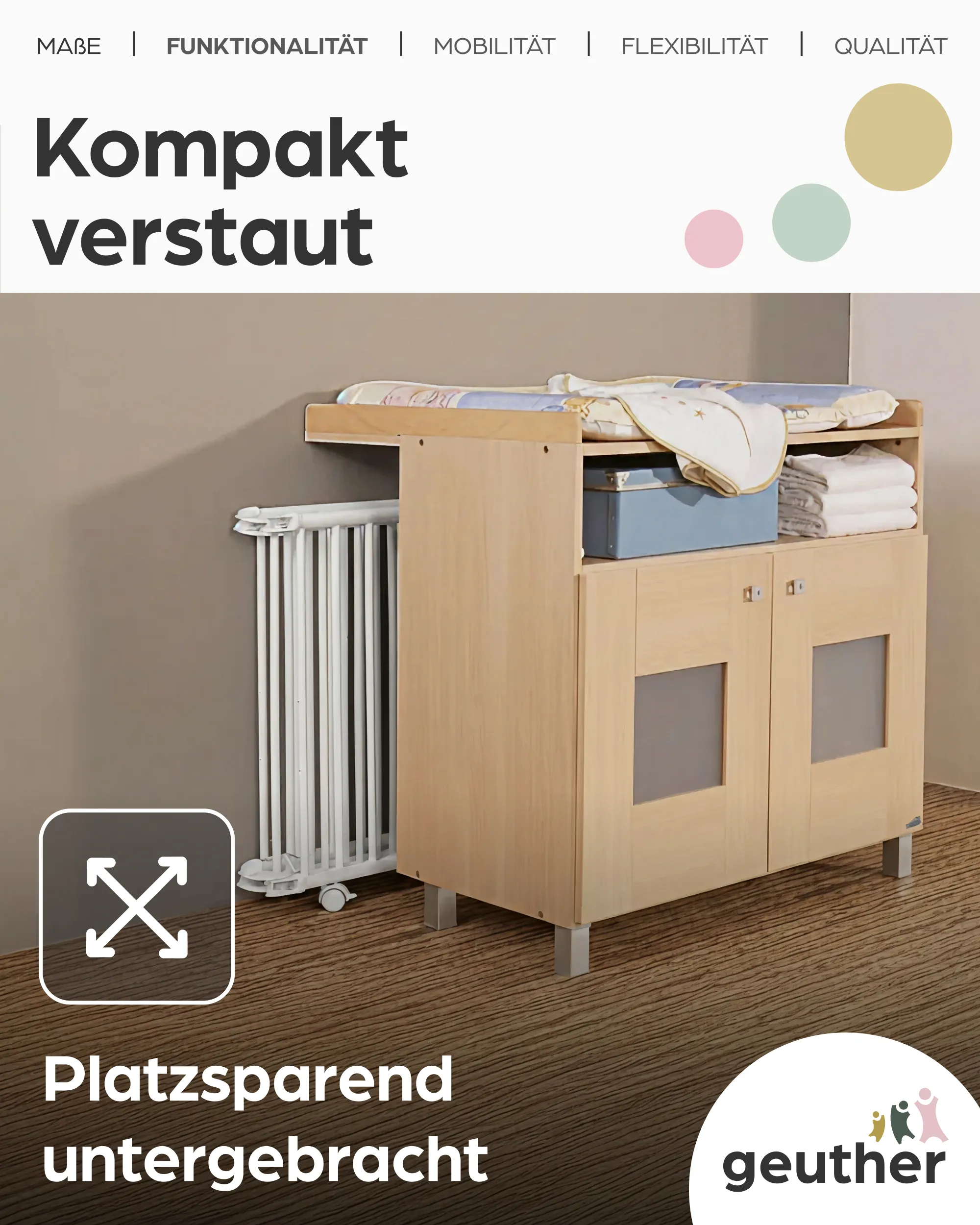 Laufgitter Lucilee. 76x97 und 90x97 cm. mobil auf Rollen