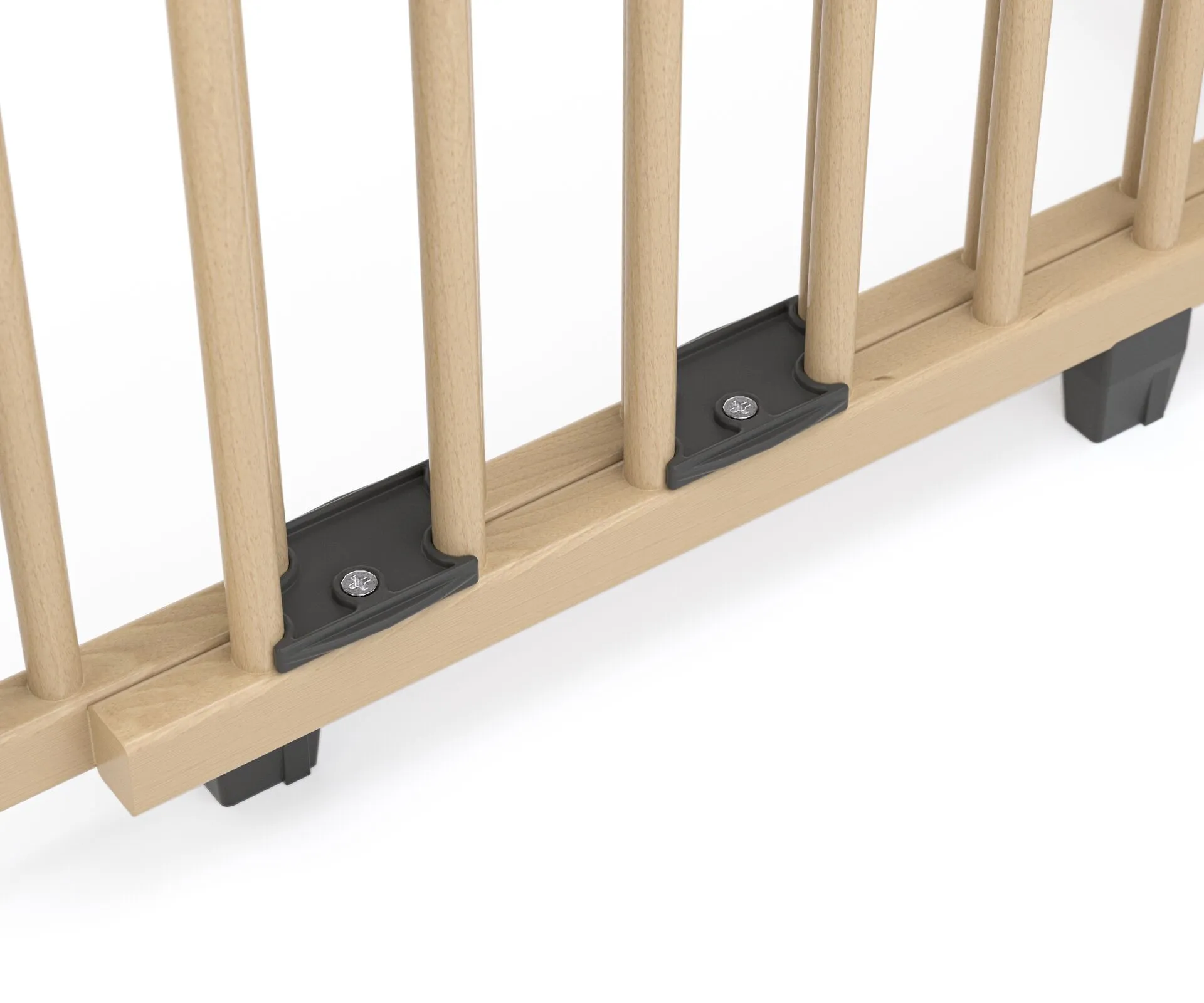 Rundstab Treppenschutzgitter 2733 für Öffnungen von 67-107 cm aus Holz
