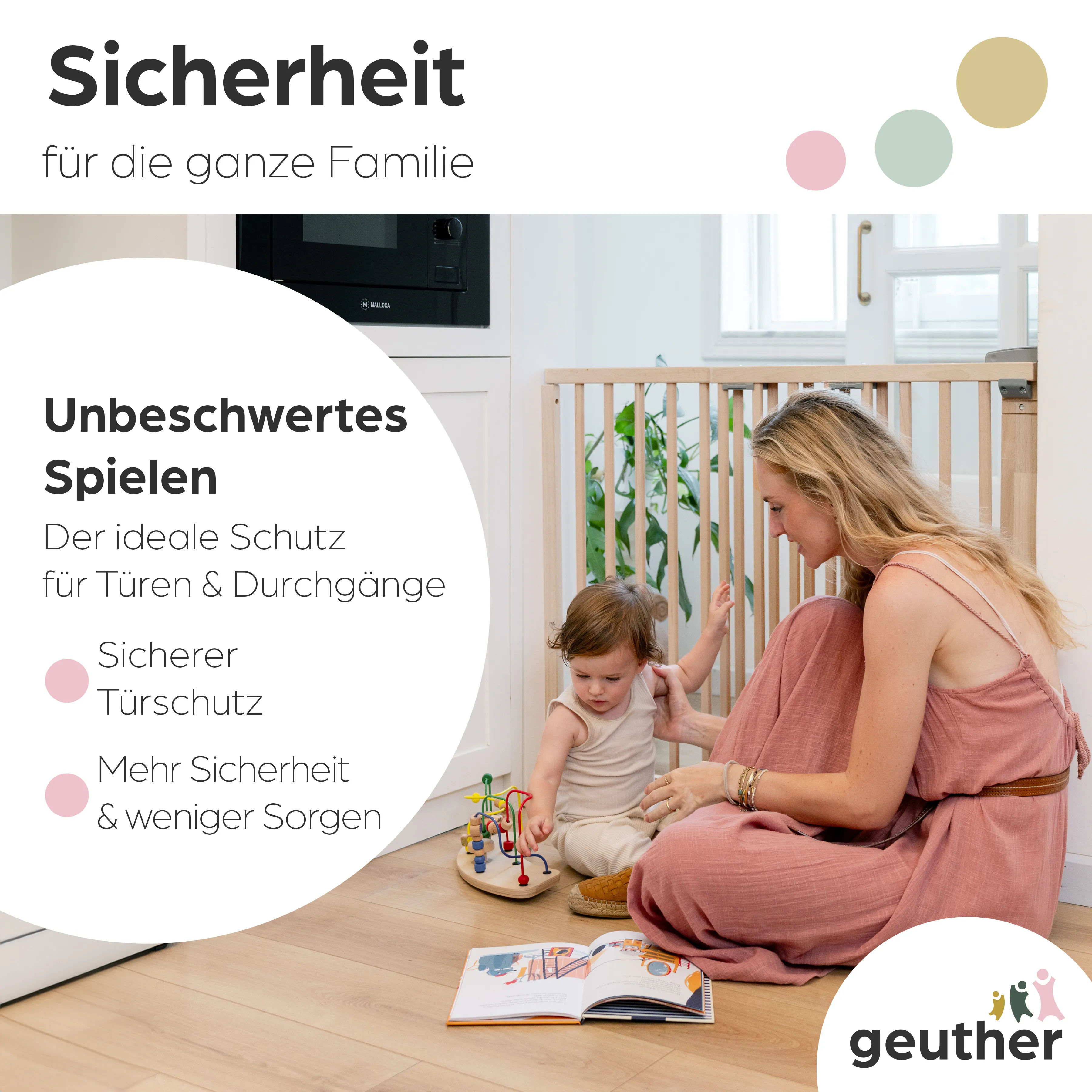 Türschutzgitter Oris (2732+) für Öffnungen von 58 cm - 93 cm aus Holz