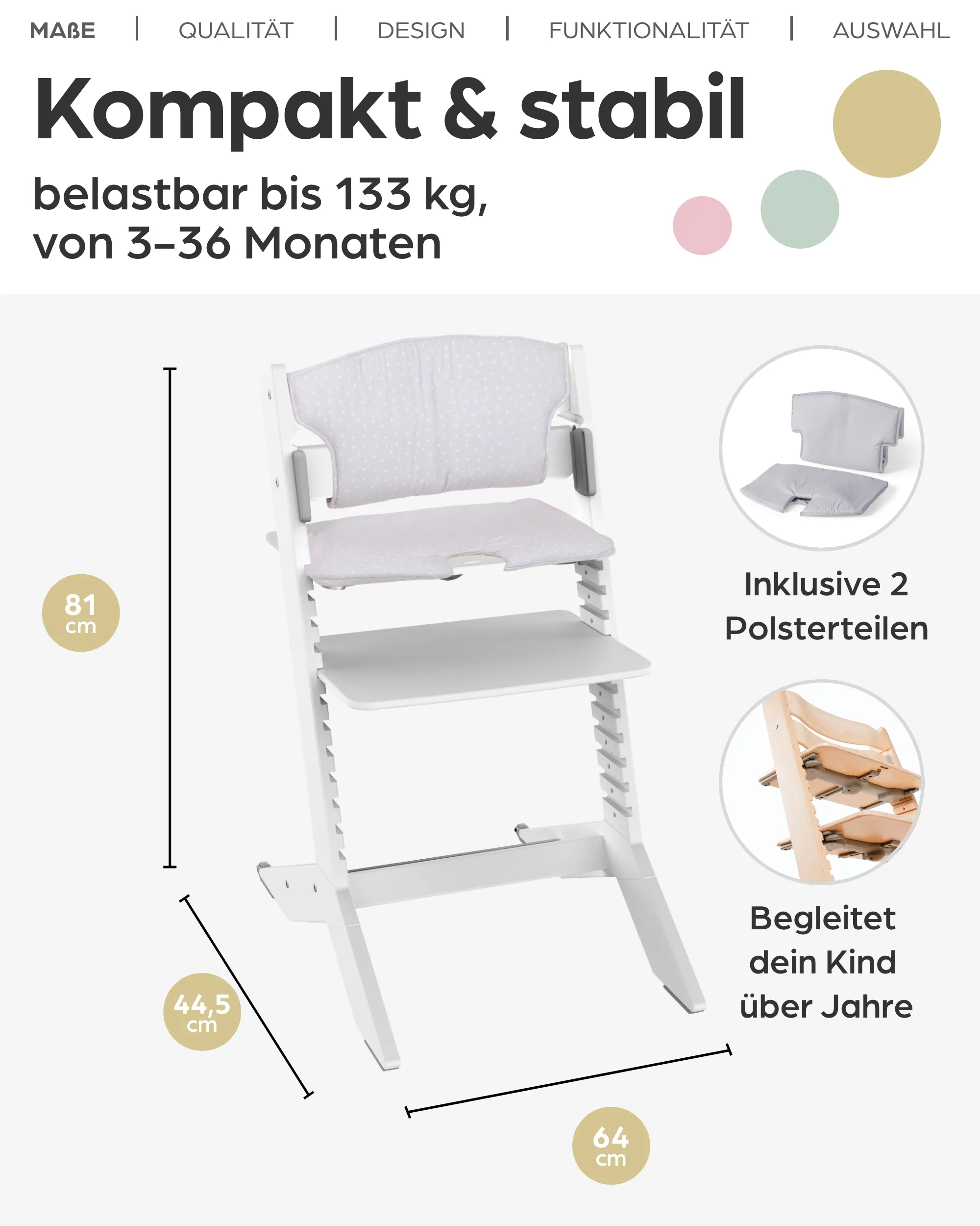 NALA - Baby- & Kinderhochstuhl aus Holz