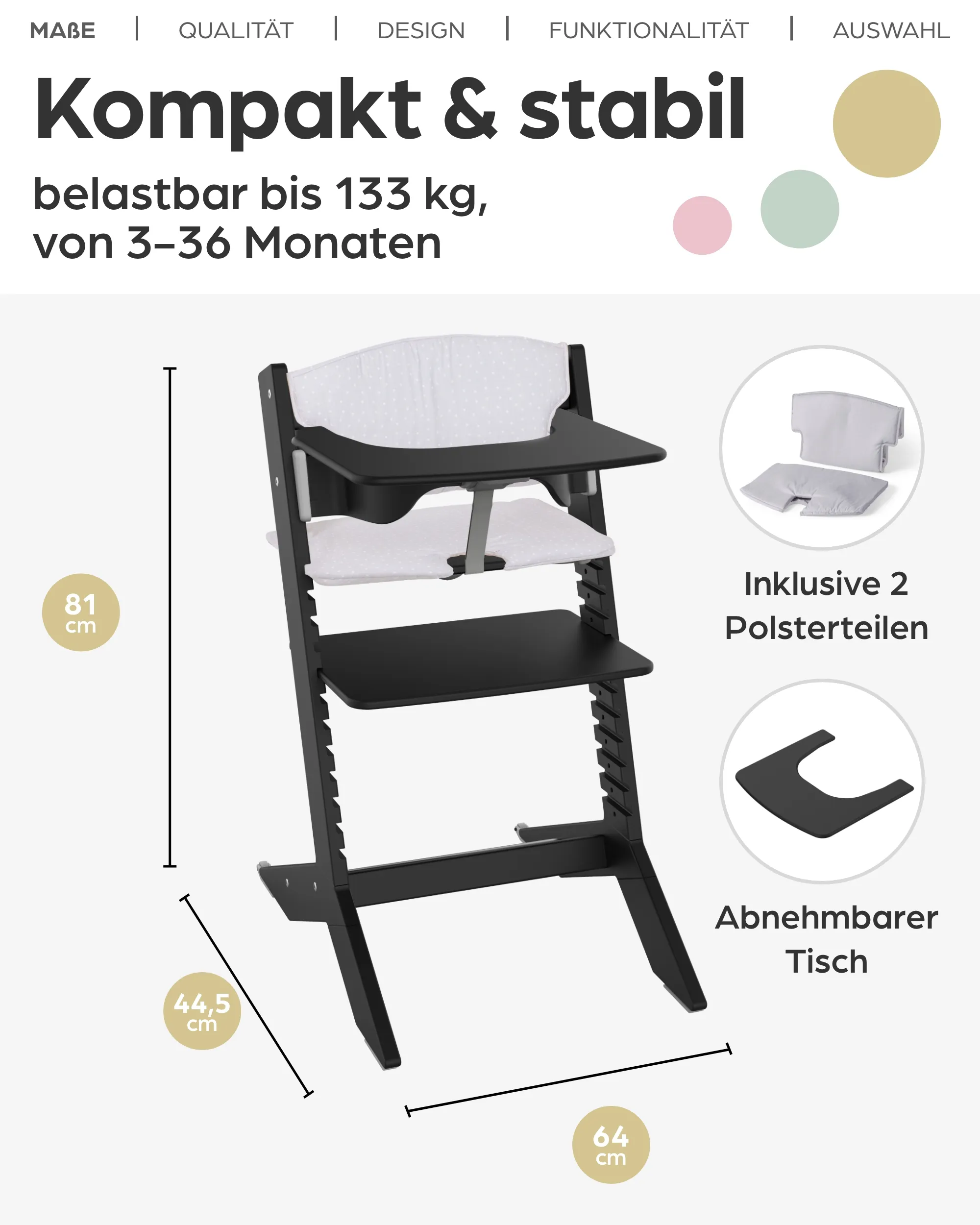 NALA - Baby- & Kinderhochstuhl aus Holz