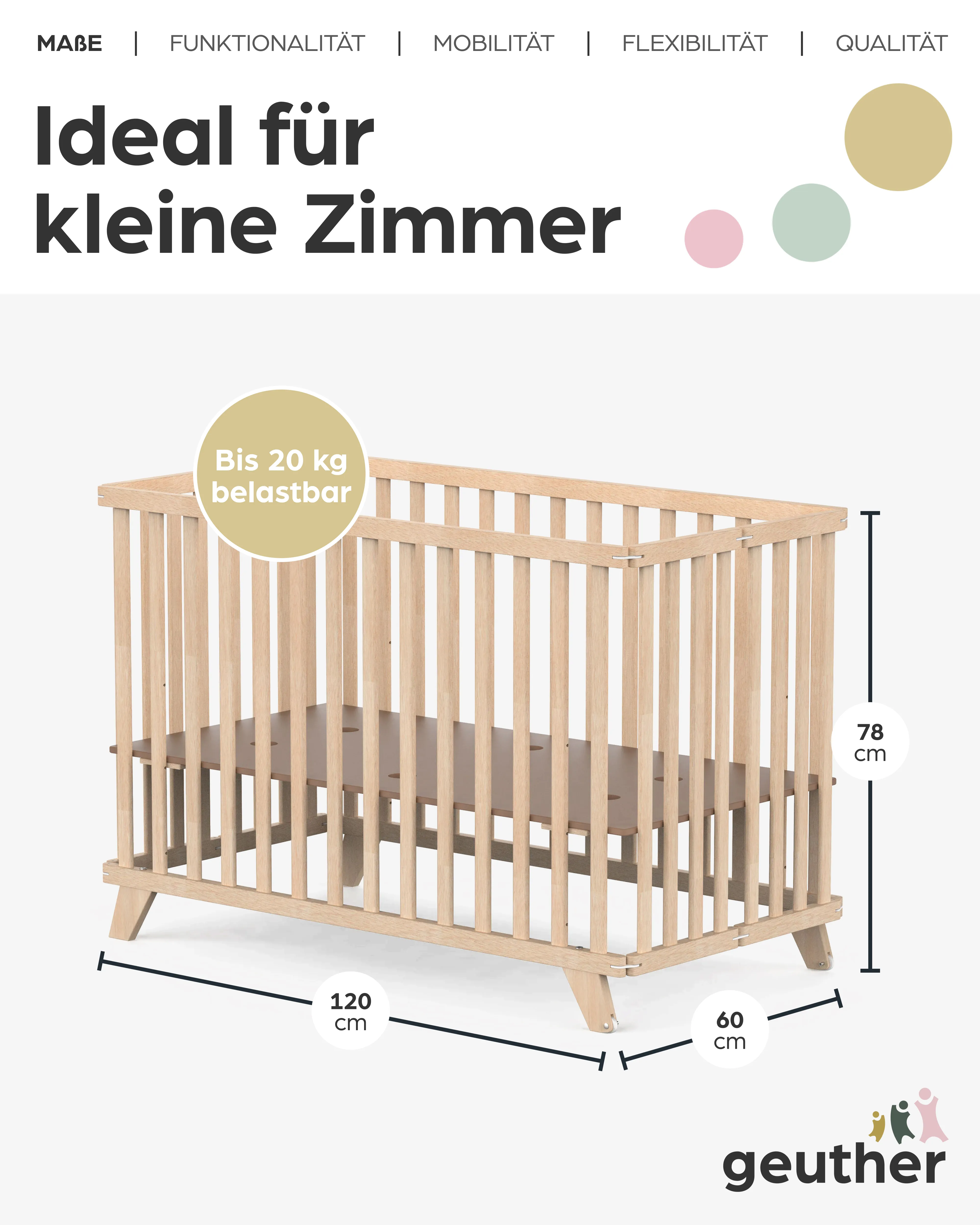 Kinderklappbett Mayla - Natur