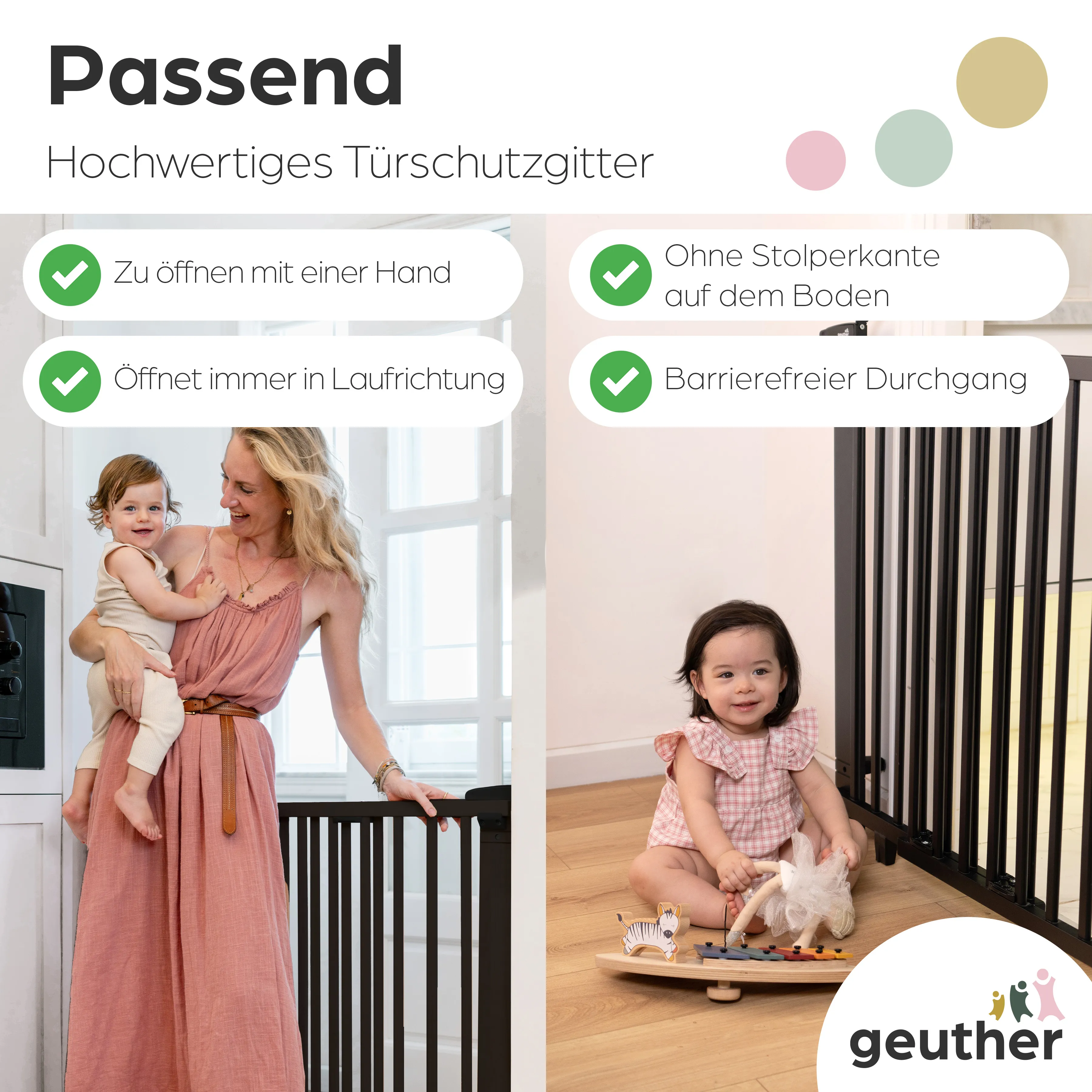 Türschutzgitter Oris (2734+) für Öffnungen von 78,5 cm - 133 cm aus Holz