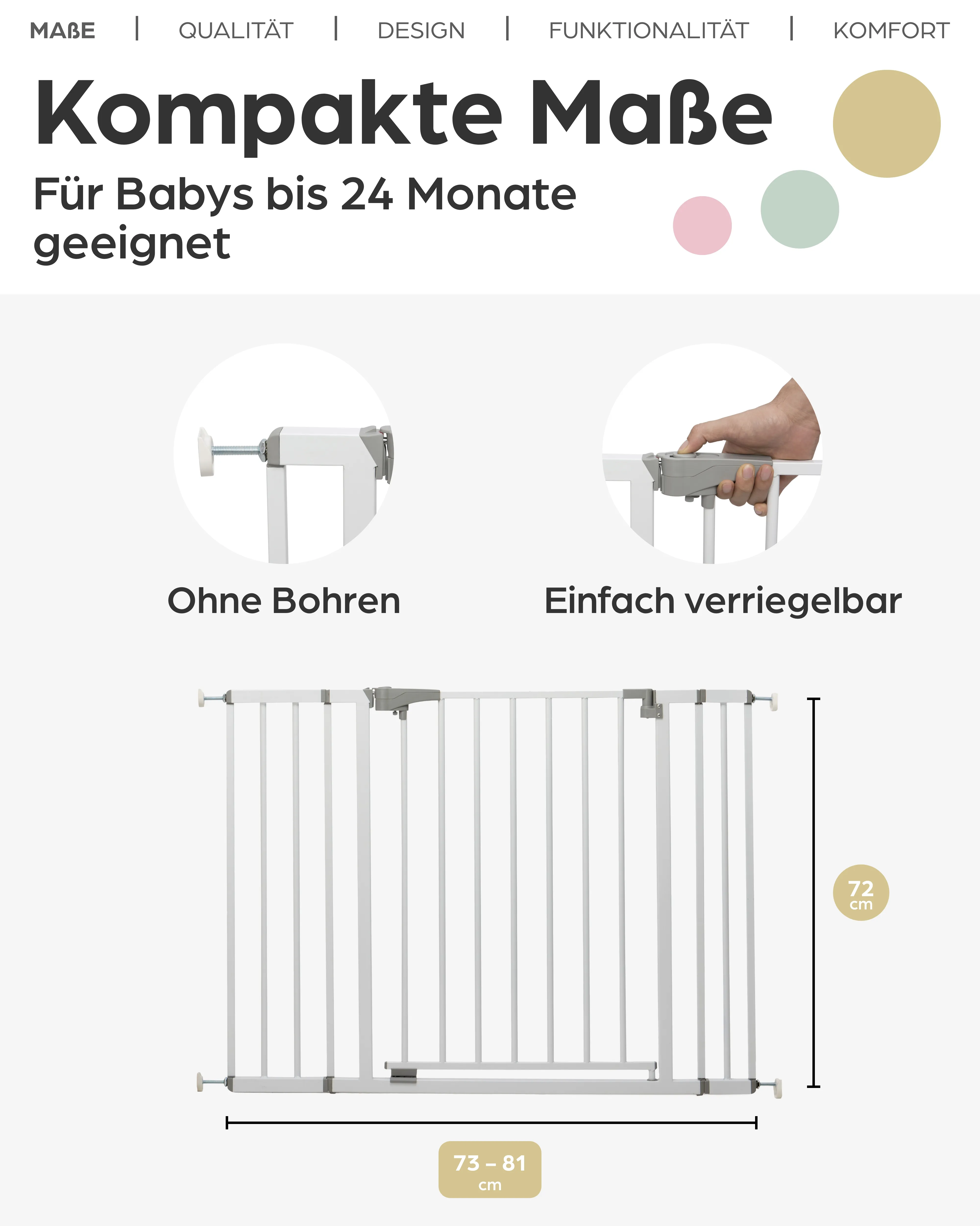 Türschutzgitter 4712 für Öffnungen von 115.5-124 cm aus Metall