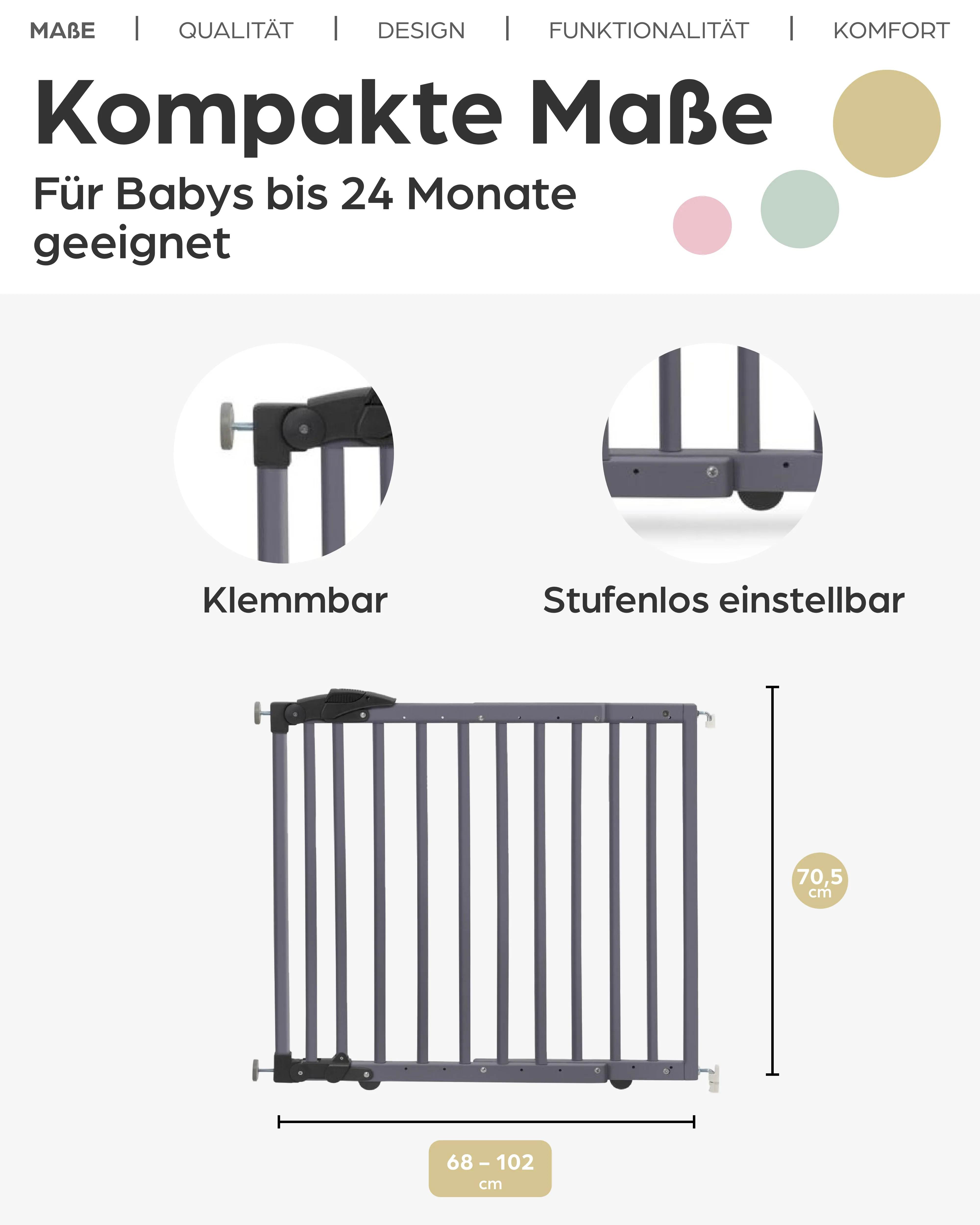 Türschutzgitter Nina (2714) für Öffnungen von 68-102 cm aus Holz