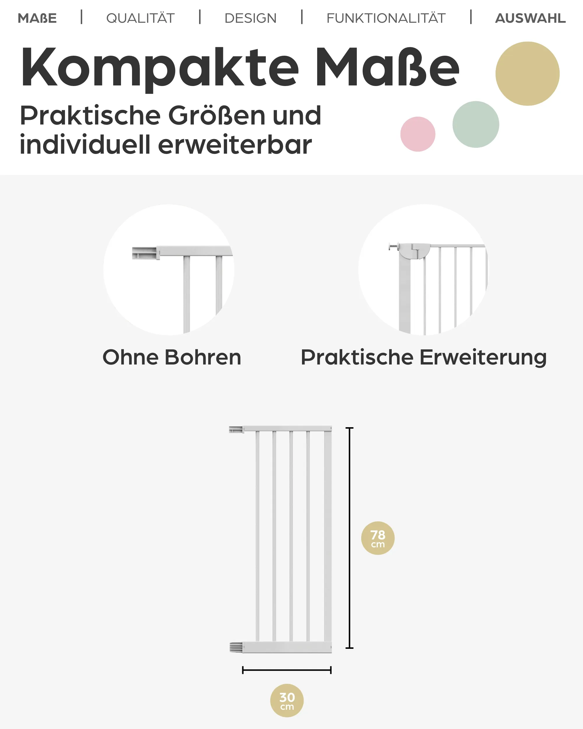Verlängerung für Easylock mit FlatStep in Weiß - 30cm