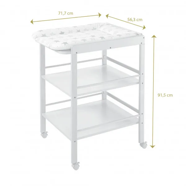 Wickelregal Clarissa mit Ablageflächen für Pflegeprodukte